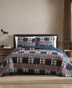 Комплект постельного белья Madrona Plaid из 3 предметов, двусторонний, размер King Eddie Bauer, Dark Blue