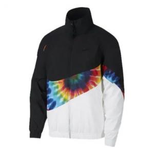 Куртка Nike Big Swoosh Rainbow Large Logo Jacket Black, черный