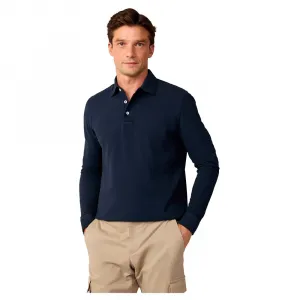 Поло с длинным рукавом Façonnable FM540486, синий