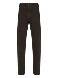 Брюки с застежкой на пуговицу Zegna, коричневый