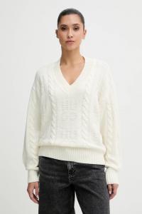 Свитер из смесовой шерсти Hugo, бежевый