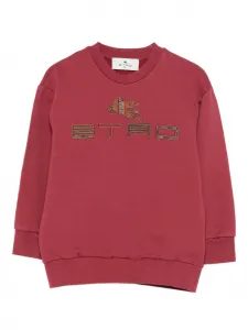 Толстовка с вышитым логотипом ETRO KIDS, красный