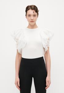 Футболка с принтом ONLTAYA LIFE FRILL MIX ONLY Tall, кремовый