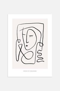 Плакаты с абстрактным выражением Postery, 30x40 см, черный