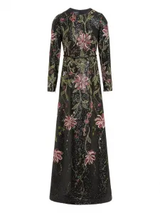 Платье макси с пайетками Giambattista Valli, черный