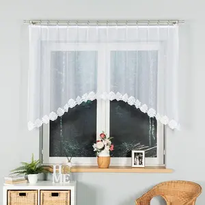 ŻAKLINA - Готовая жаккардовая штора с подгибом по низу - 250x120 см - белый цвет MARKIZETA HOME