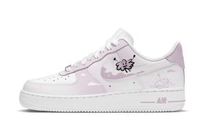 Кроссовки Nike Air Force 1 Skateboarding Shoes Women's Low-top Pink, белый