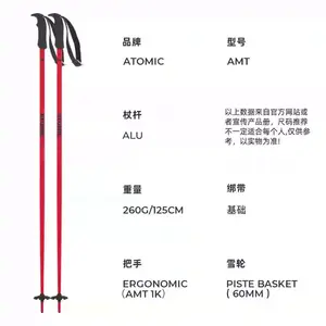 Atomic Новая модель лыж 42, двойные лыжные палки для взрослых мужчин и женщин, лыжное снаряжение, модель 2425 AMT red, 120см
