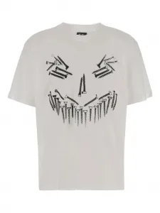 Футболка с графическим принтом «винтовое лицо» 44 LABEL GROUP, черный