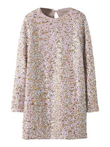 Name it Платье "Пруллас" бежево-золотисто-розового цвета