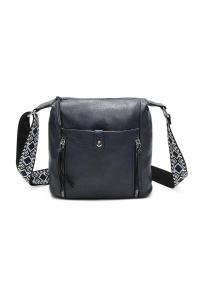 Сумка через плечо Madura из искусственной кожи с четырьмя молниями и холщовым ремешком Fontanella Fashion, синий