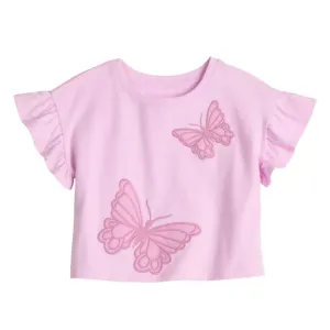 Футболка с рукавами-крылышками для девочек и малышей Jumping Beans, цвет butterfly purple