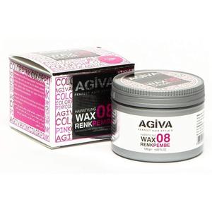 Воск для укладки волос Hairstyling Wax 08, розовый, 120 г Agiva