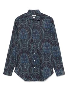 Рубашка с принтом пейсли ETRO, синий