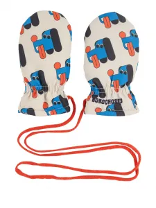 Варежки с принтом "собака" BOBO CHOSES, нейтральный