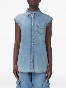 Рубашка без рукавов на пуговицах Jacob Cohen, синий