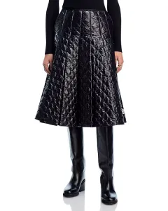 Стеганая юбка-трапеция Moncler, черный