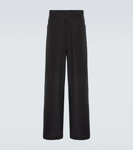 Широкие брюки с высокой посадкой Balenciaga, черный