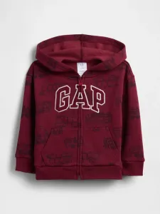 Толстовка babygap на молнии с принтом логотипа, свободного кроя. Gap, Red Delicious