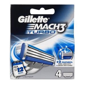 Сменные лезвия для бритвы, 4 шт. Gillette, Mach 3 Turbo