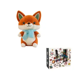 Плюшевая кукла Scarf Fox высотой 25см/40см/60см CHONGRONGLIANYU, темно-оранжевый