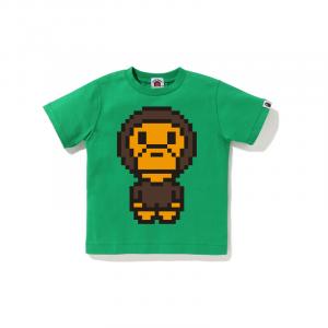 Детская футболка A BATHING APE, зеленая GRX