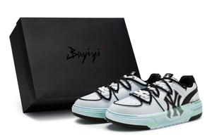 Ченки Лайнер Скейтборд обувь Унисекс Лоу топ Черный MLB, Синий Черный