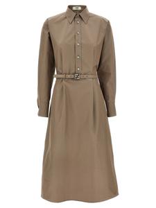 Платье-рубашка миди FENDI, серый