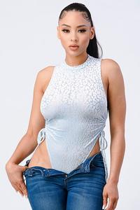 Боди Velvet Leopard с боковыми сборками Extreme Cut FASHNZFAB