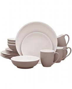 Набор посуды ColorTrio Coupe из 16 предметов, на 4 персоны Noritake, цвет clay