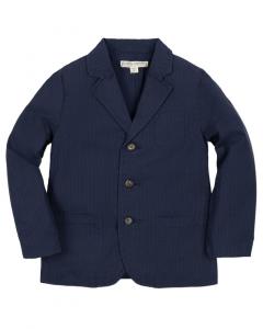 Однотонный блейзер Hope & Henry из сирсакера, темно-синий