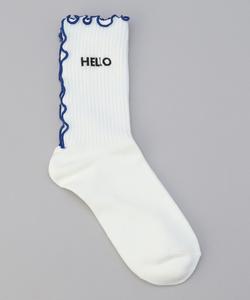 Ребристые носки Mellow с вышитым логотипом, подобранные по цвету Coen, цвет Off White