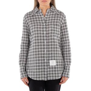 Женская клетчатая твидовая рубашка Thom Browne свободного кроя Thom Browne, Multi