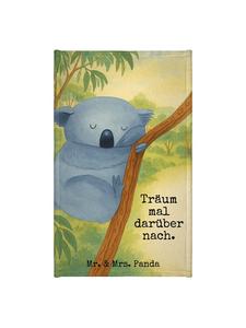 Mr. & Mrs. Panda Гостевое полотенце с изображением коалы и надписью, выполненной белым цветом
