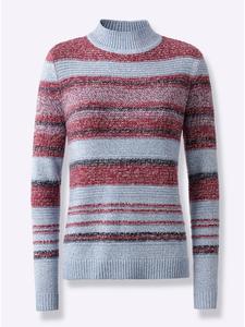 Свитер с воротником-стойкой в меланжевом цвете лилово-голубого цвета Sieh an!