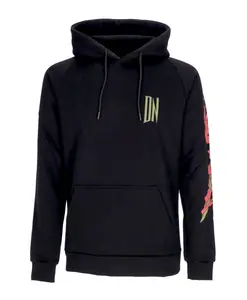 Худи с изображением черного дракона и карманом-кенгуру. Dolly Noire, черный