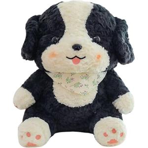 Игрушка-талисман щенок бордер-колли плюшевая кукла высота 23cm/30cm/45cm Mr. Toy, черный