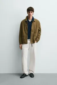 Zara Парка свободного кроя с пожарными застежками