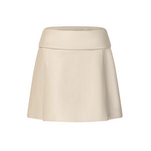 Кожаная короткая юбка женская табачно-верблюжья FILA