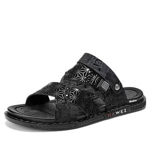 BAKE Пляжные сандалии мужские, черно-серые