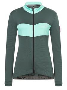 Лонгслив super.natural Merino Fahrradtrikot, цвет graugrün