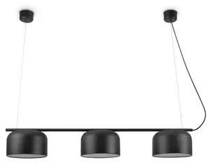 Подвесной светильник Paco Home Bowl, черно-белый