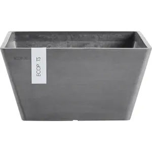 Цветочный горшок ECOPOTS «BERLIN Grey», ШxГxВ: 25,5x25,5x12,8 см, серый