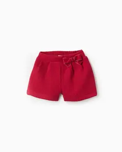 Детские шорты с текстурой и бархатным бантиком Zippy, красный