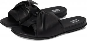 Сандалии FitFlop Gracie Soft-Twist Leather Slides, цвет All Black