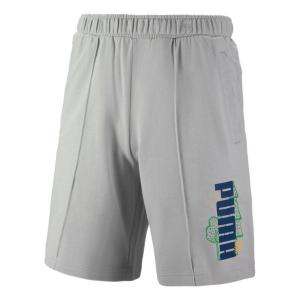 Шорты logo nature shorts 'grey' Puma, серый