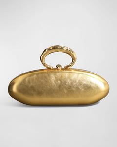 Клатч Molten Gold Bullet Minaudiere - Gold Alexis Bittar, золотой