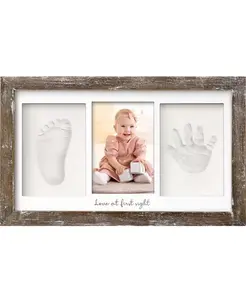 Набор для создания отпечатков ручек и ножек для младенцев Duo, набор для создания отпечатков ручек и ножек младенцев, фоторамка для новорожденного, сувенир для новорожденной мамы Keababies, barnwood