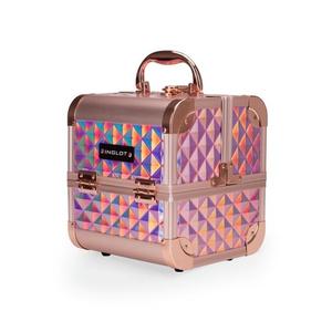 Мини-косметичка из розового золота с бриллиантами и голографической отделкой INGLOT