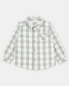 Детская хлопковая рубашка в клетку синего цвета Martín Aranda